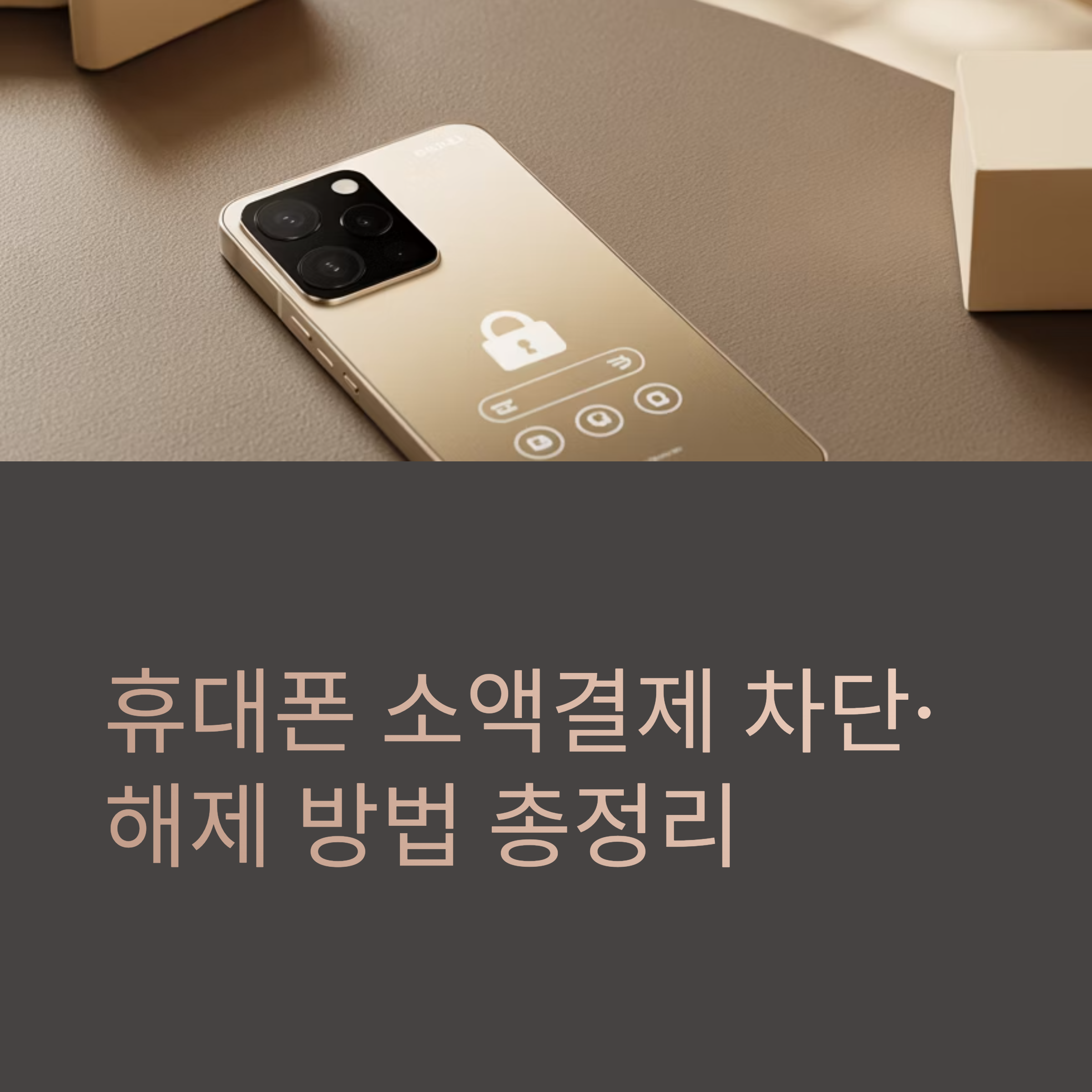 휴대폰 소액결제 차단 및 해제 방법