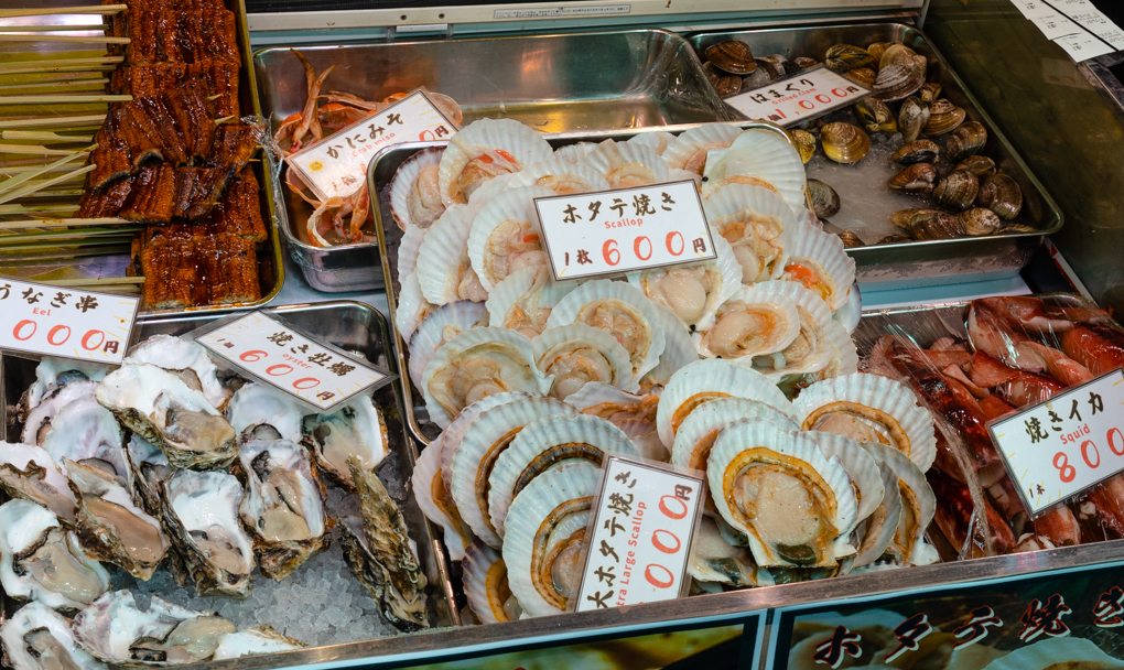 츠키지 시장 가리비