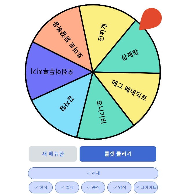 점심 메뉴 추천