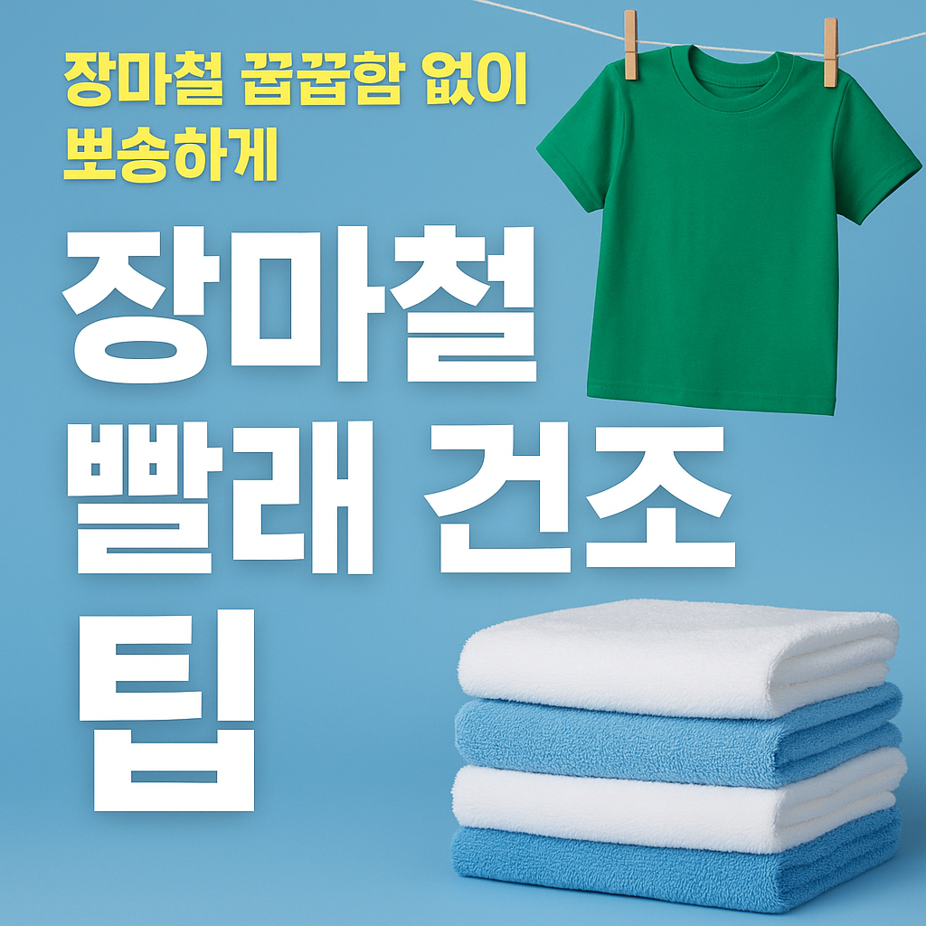 장마철 빨래 건조 팁