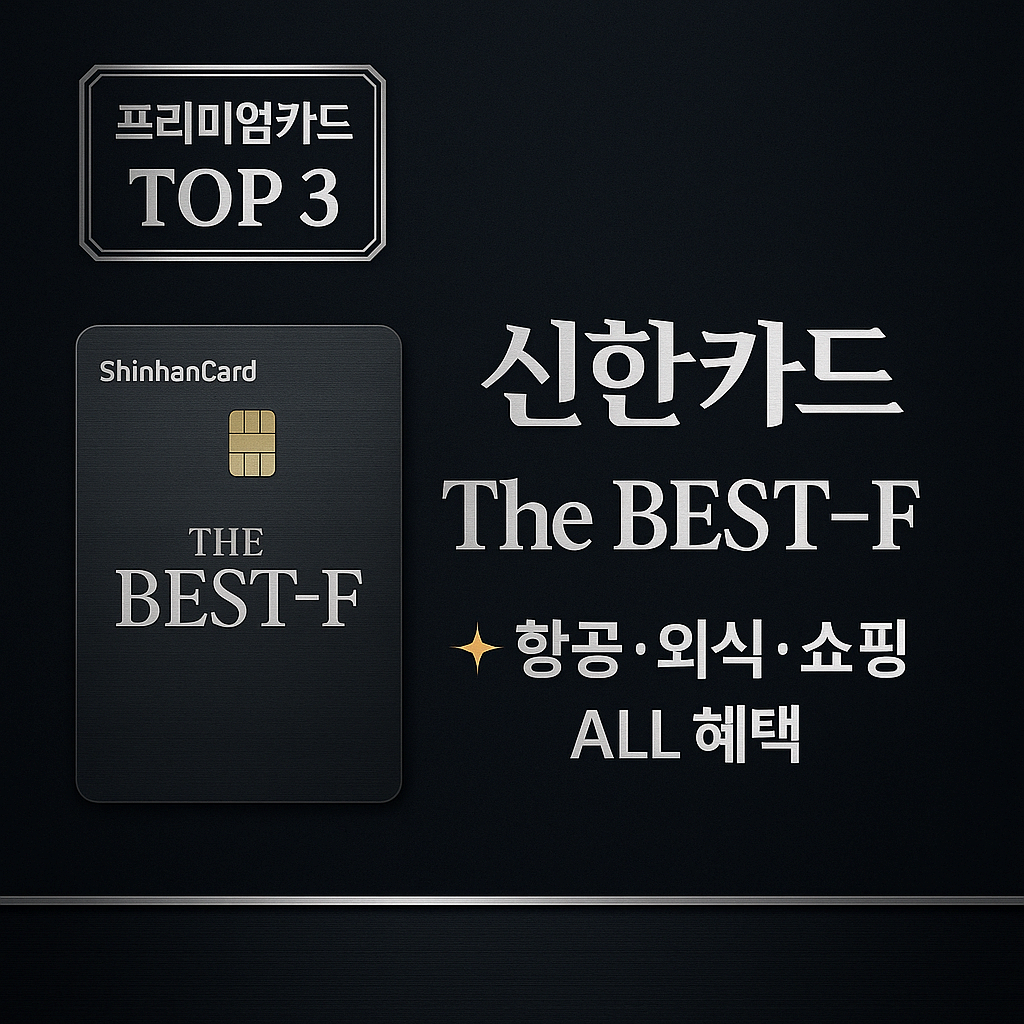 💳 프리미엄 혜택 끝판왕? 신한카드 The BEST-F 혜택, 신청방법 총정리