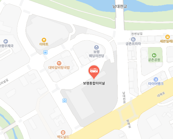 보령종합터미널 위치-지도