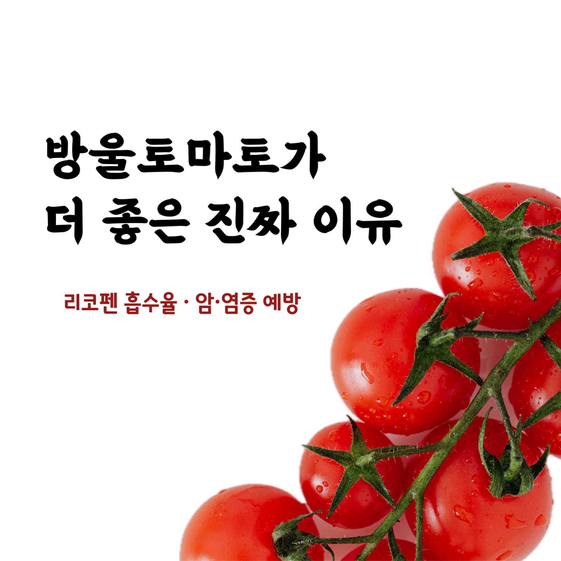 방울토마토와 리코펜 흡수율, 암&middot;염증 예방 메시지 강조