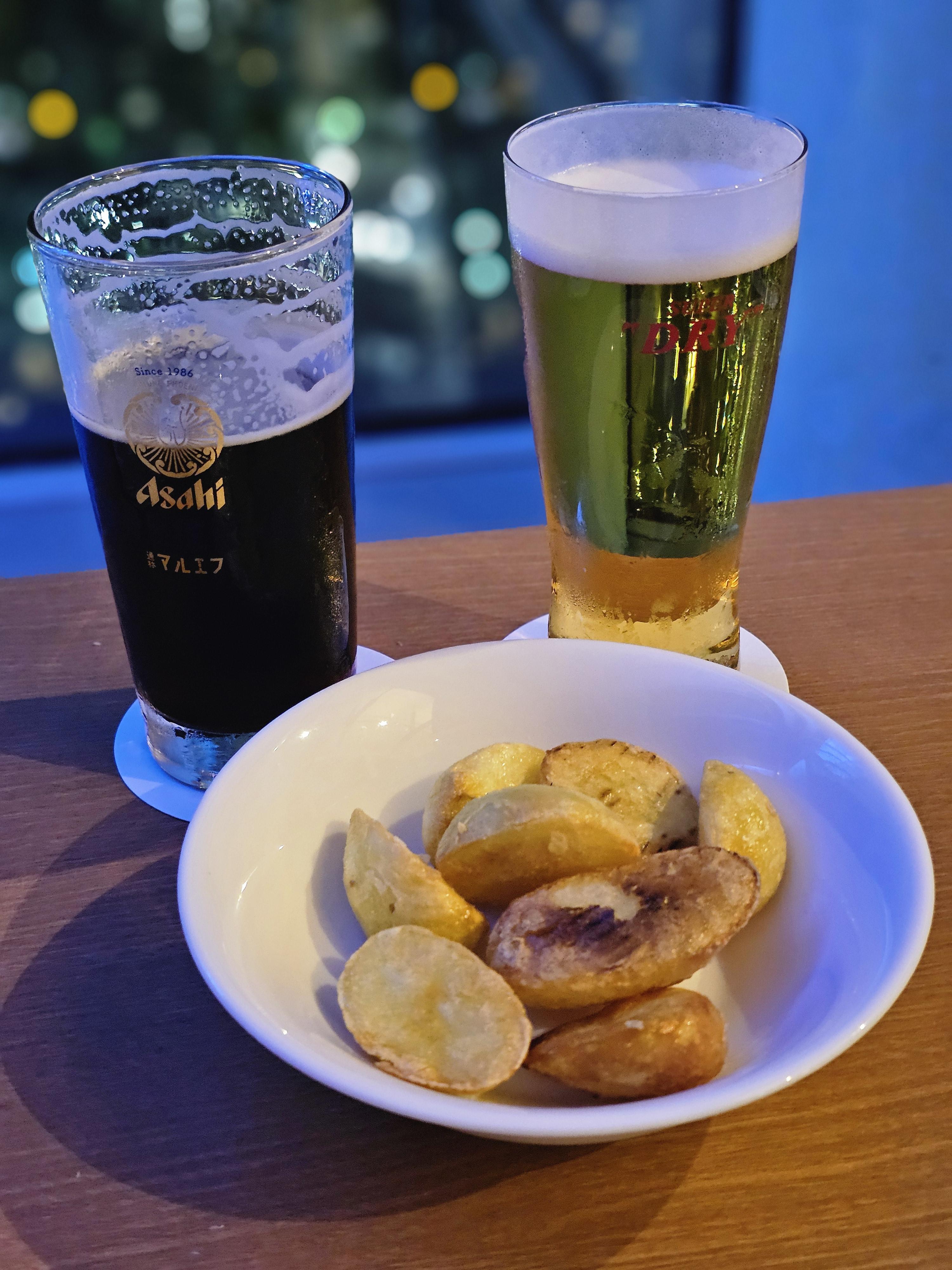 아사히 맥주와 감자튀김