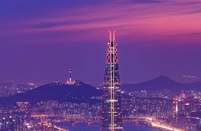 롯데타워와 남산타워