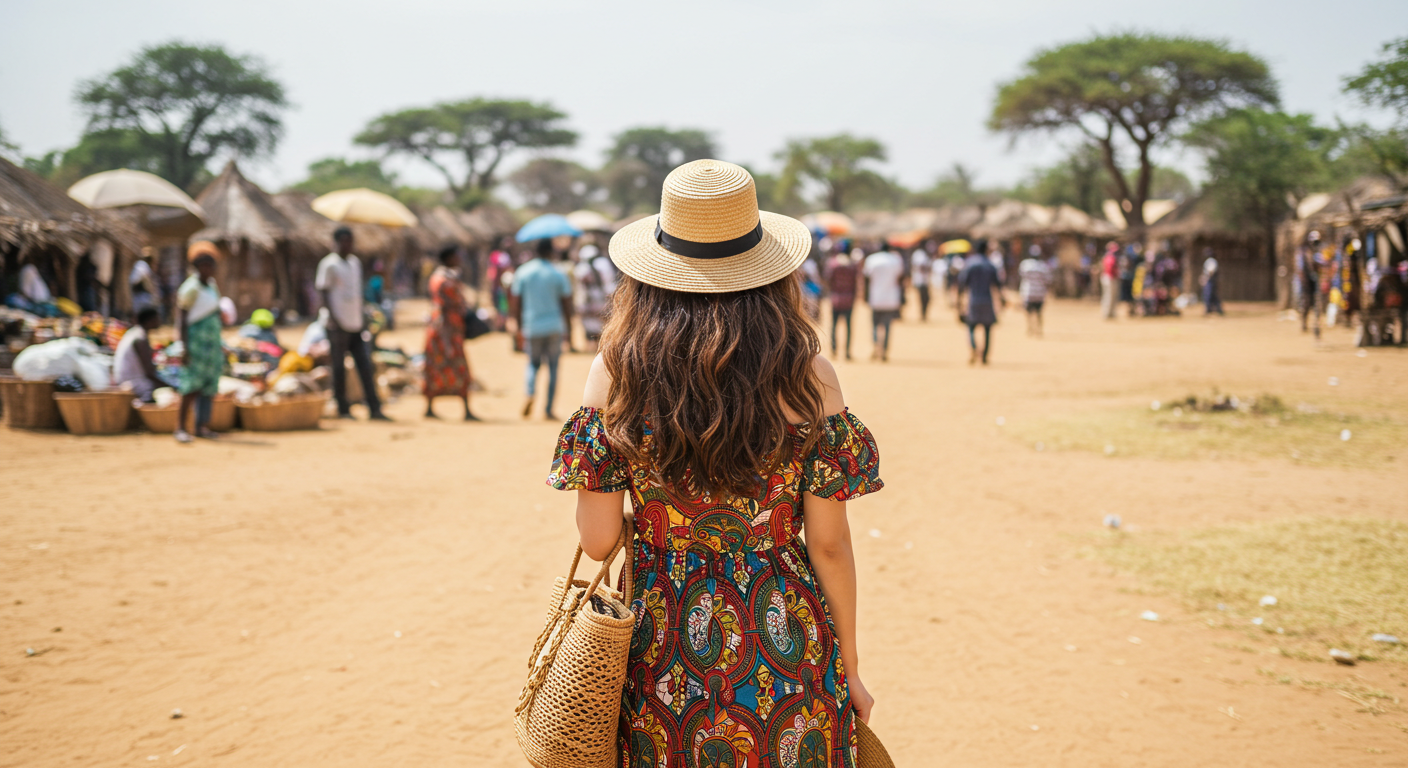 아프리카를 여행하는 사람