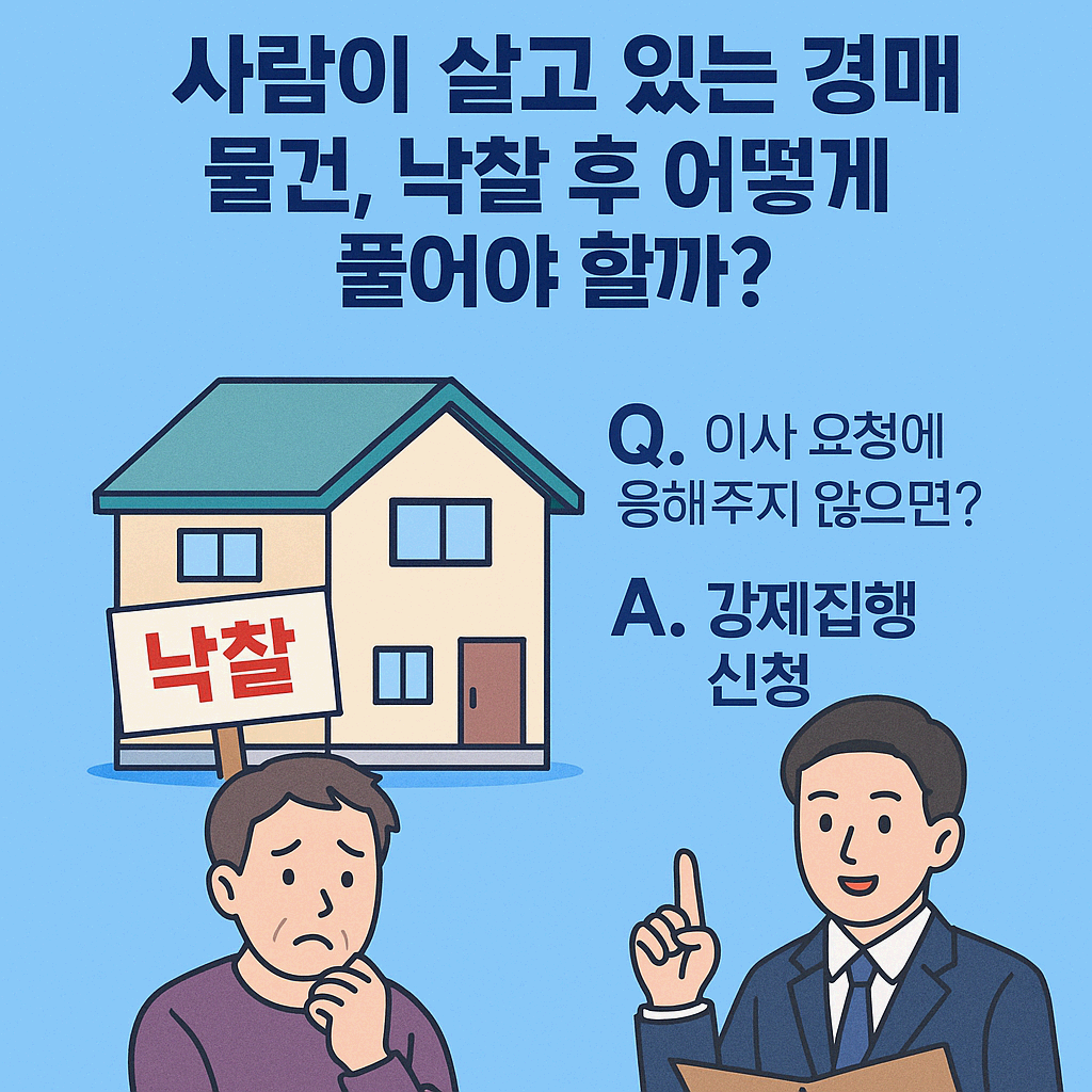 사람이 살고 있는 경매물건, 낙찰 후 어떻게 풀어야 할까?