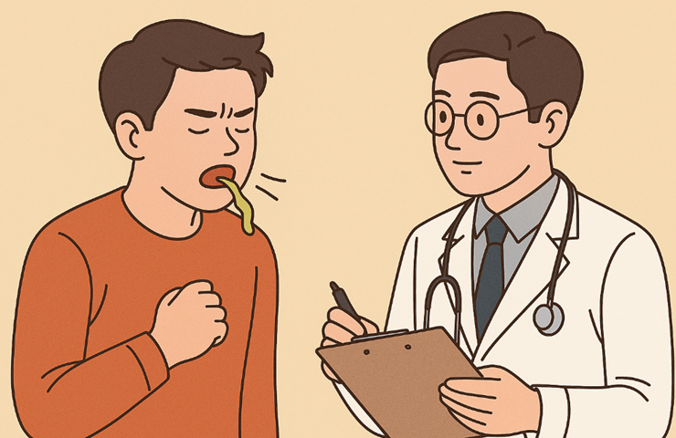 의사와 상담하는 남자