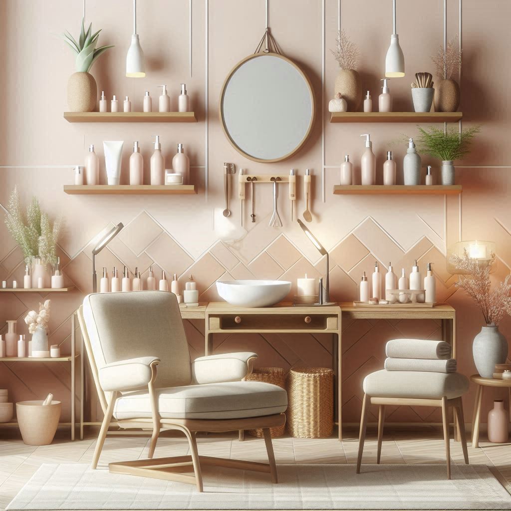 피부,체형관리 샵 배경