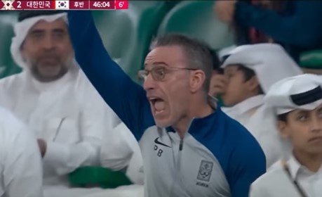 화를 내는 벤투 감독