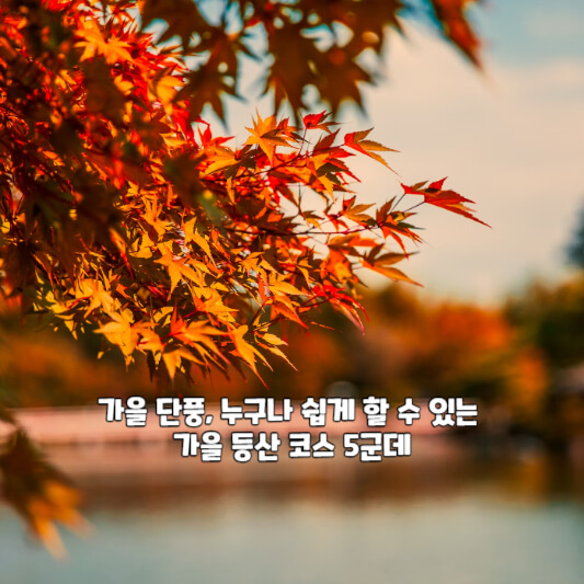 가을 단풍, 등산 코스