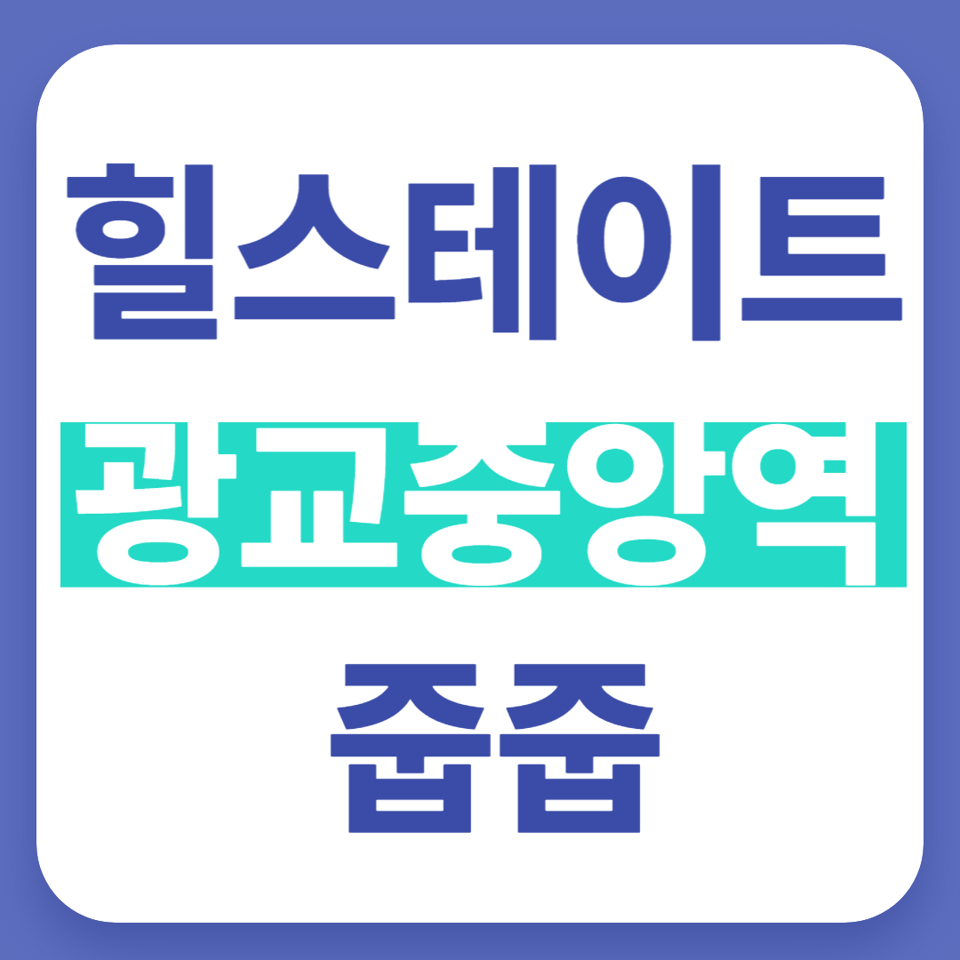 힐스테이트 광교중앙역 줍줍