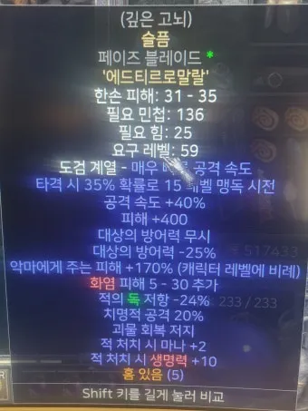 디아2 고뇌올으뜸 패이즈 고뇌 세팅 팁 효율_8