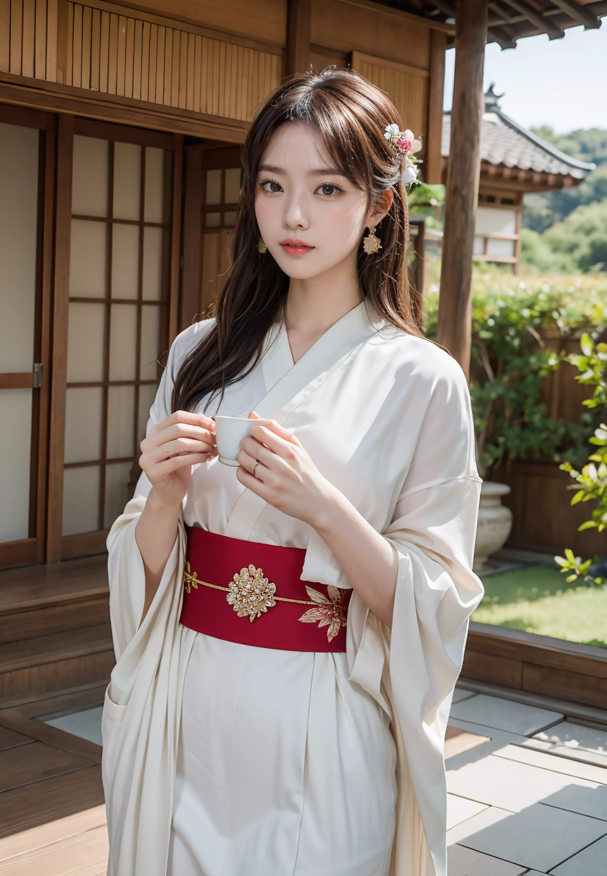 WEBUI AI 실사 일본 의상 기모노