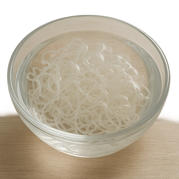 유리그릇에 불리고 있는 우뭇가사리