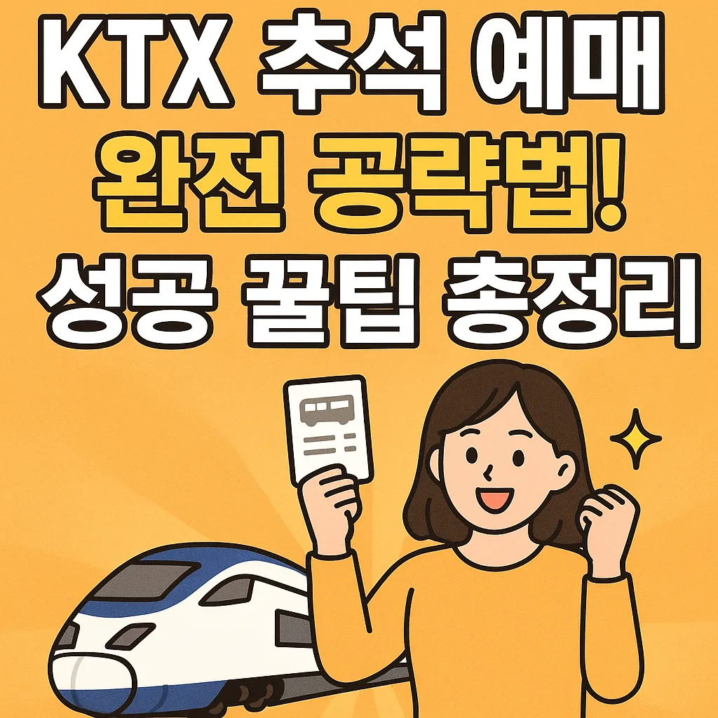 2025 KTX 추석 기차표 예매 일정 총정리 ❘ 성공 꿀팁과 취소표 공략법
