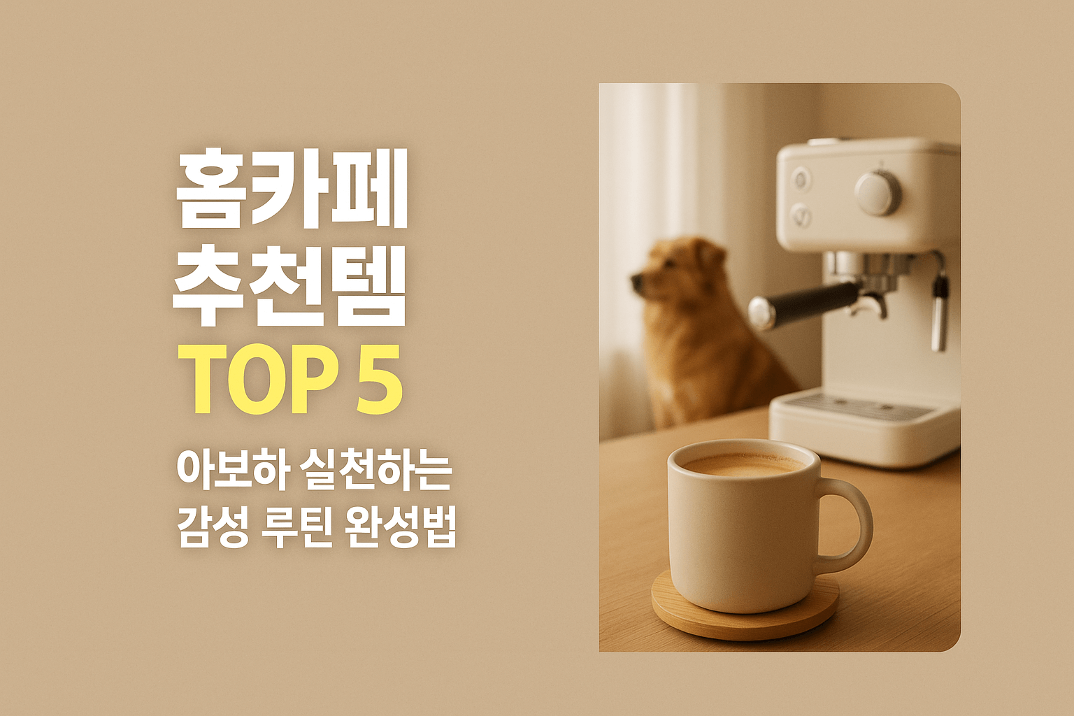 홈카페 추천템 TOP5, 아보하 실천하는 감성 루틴 완성법