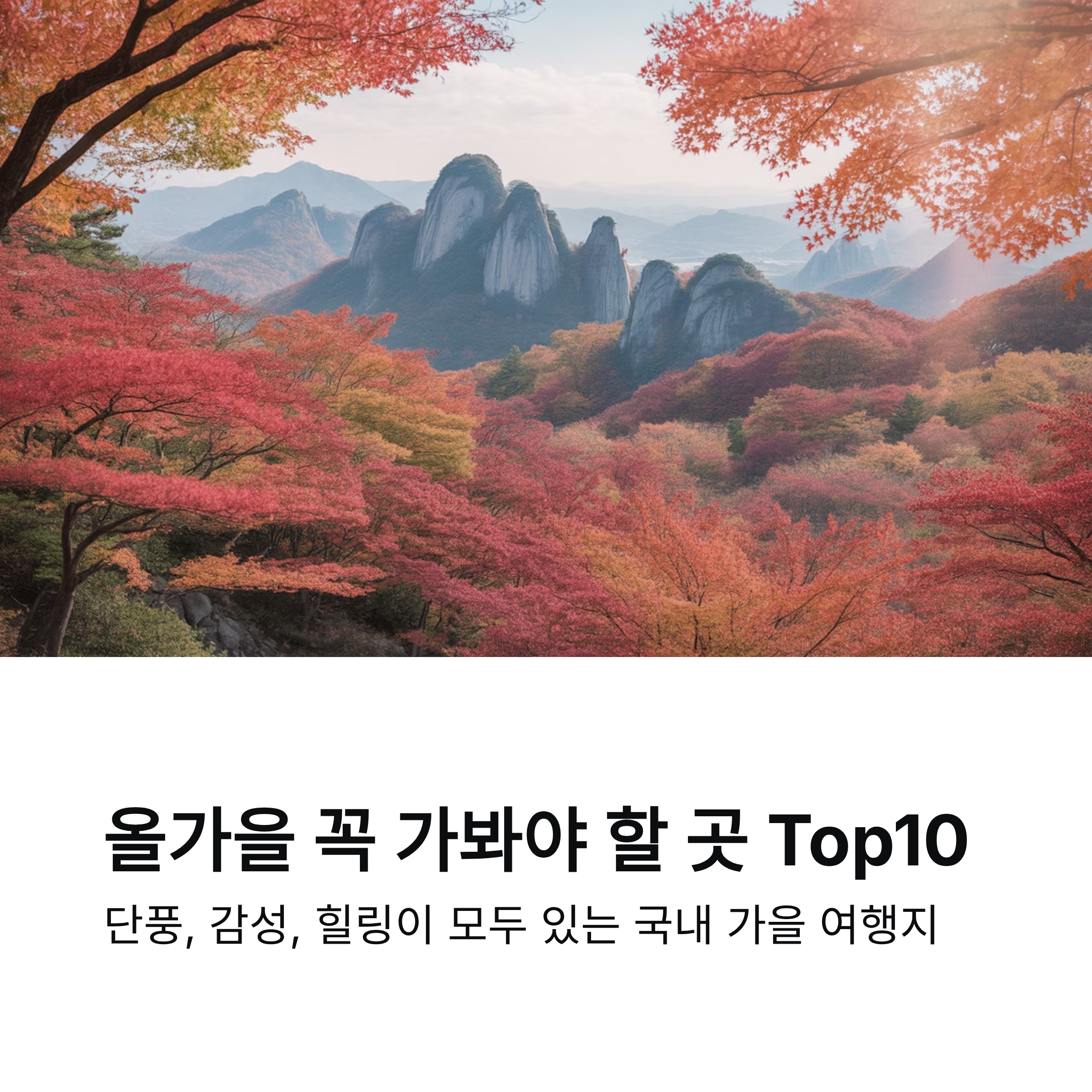 올가을 꼭 가봐야 할 곳 Top10
