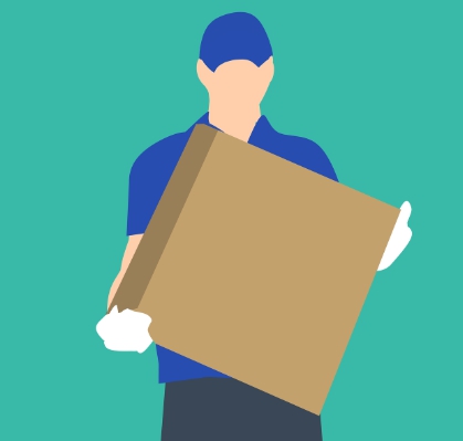 택배상자-들고있는-택배기사