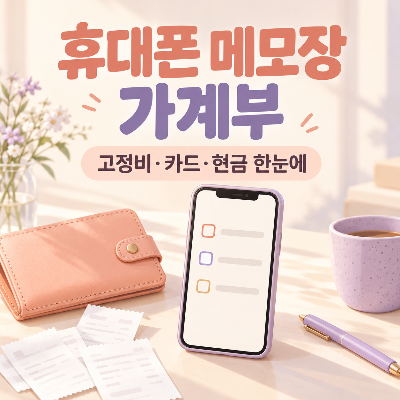 휴대폰 메모장 가계부, 고정비와 카드&middot;현금 지출 정리하는 방법
