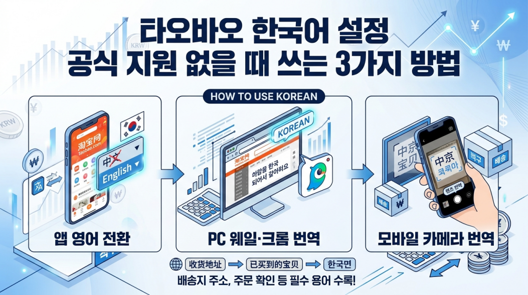 타오바오 핵심 중국어 메뉴 한국어 해석표