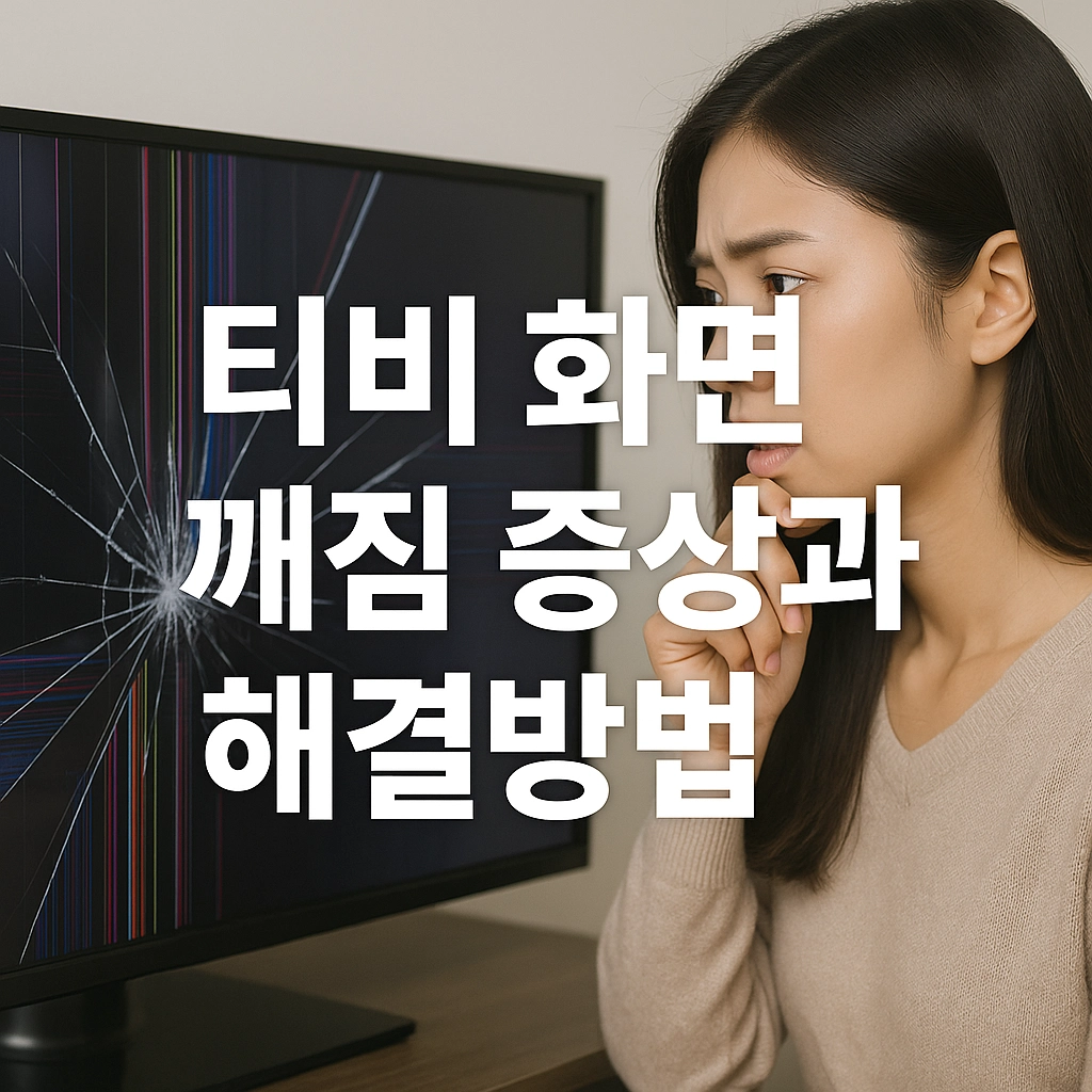 티비 화면 깨짐 증상과 해결방법