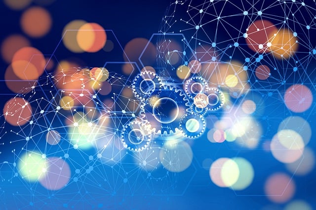 블록체인 기술 상징