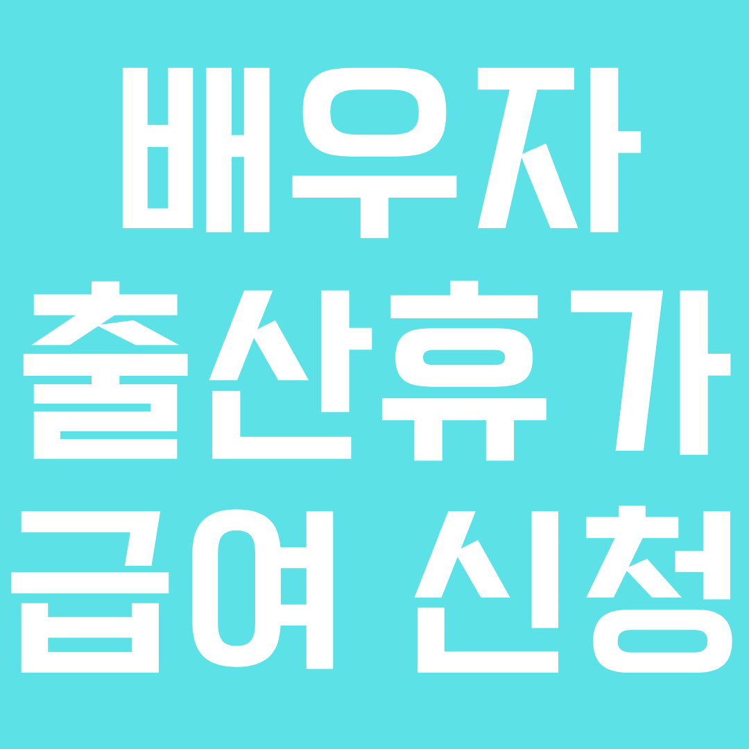 배우자 출산휴가 급여 신청