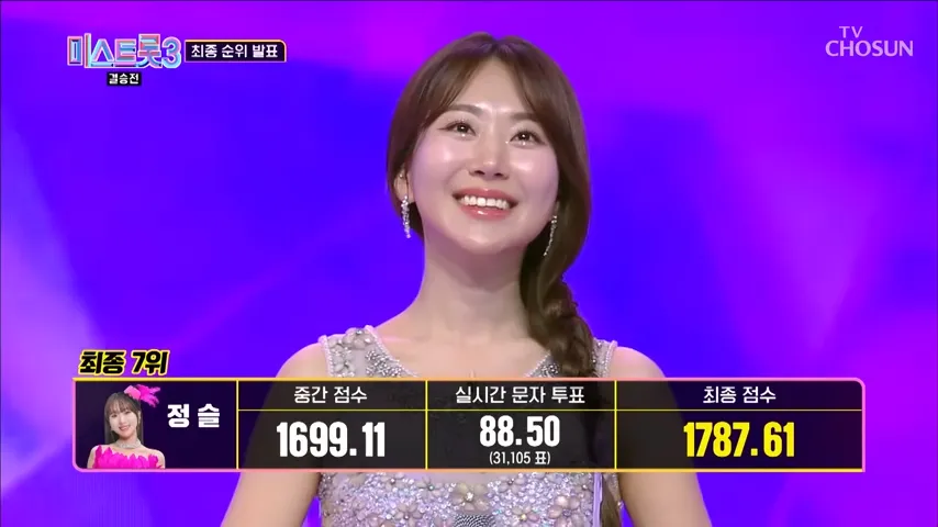 미스트롯3 7위 정슬