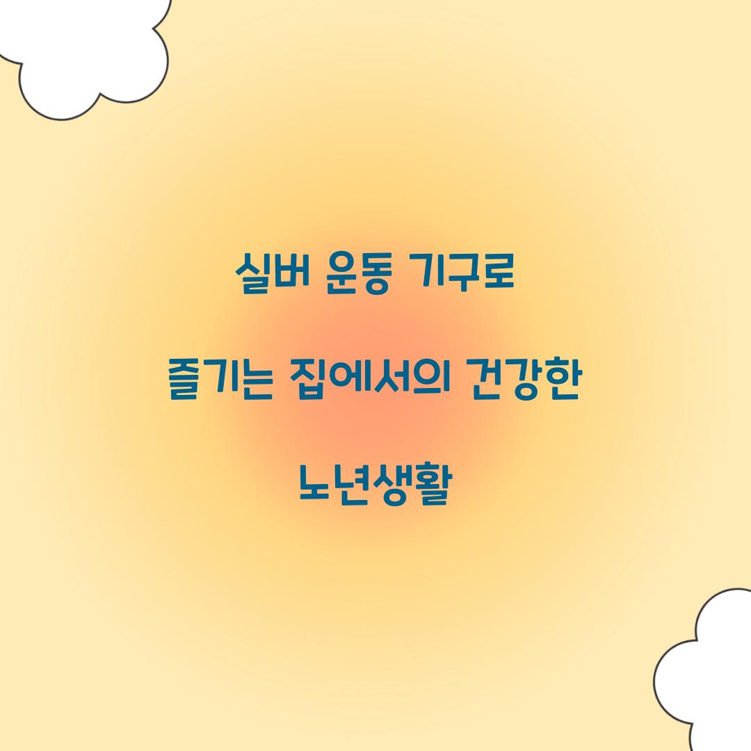 실버 운동 기구