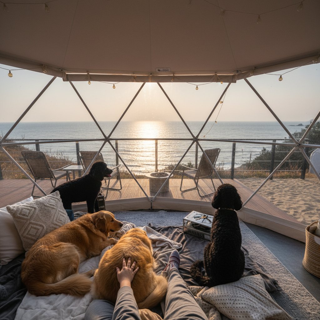 대형견과 함께하는 강원도 오션뷰 글램핑