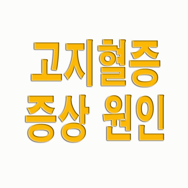 고지혈증 증상 원인