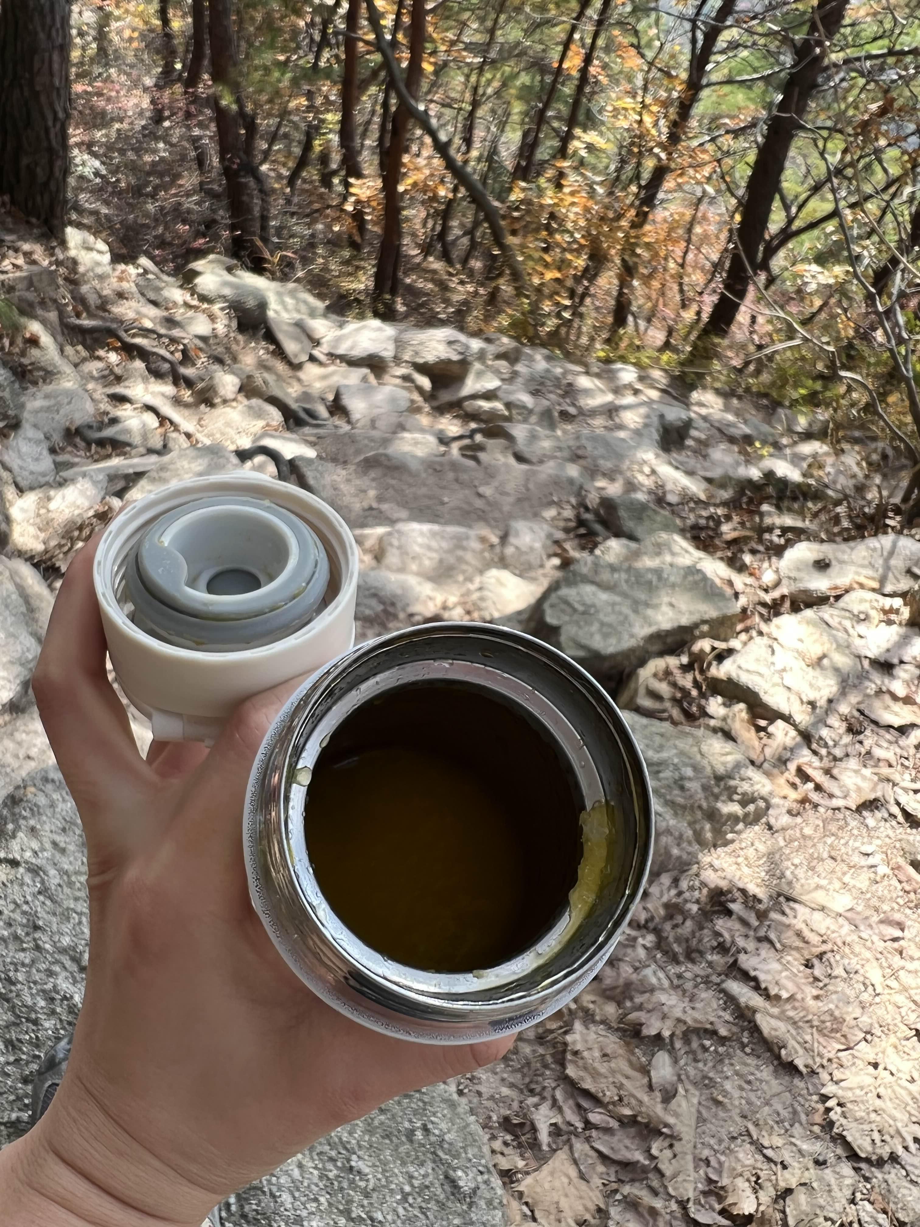 산에서 슬러시먹기 히히