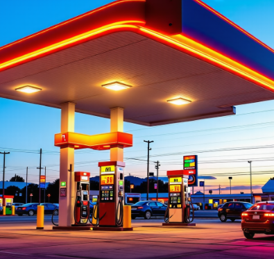 야간 주유소