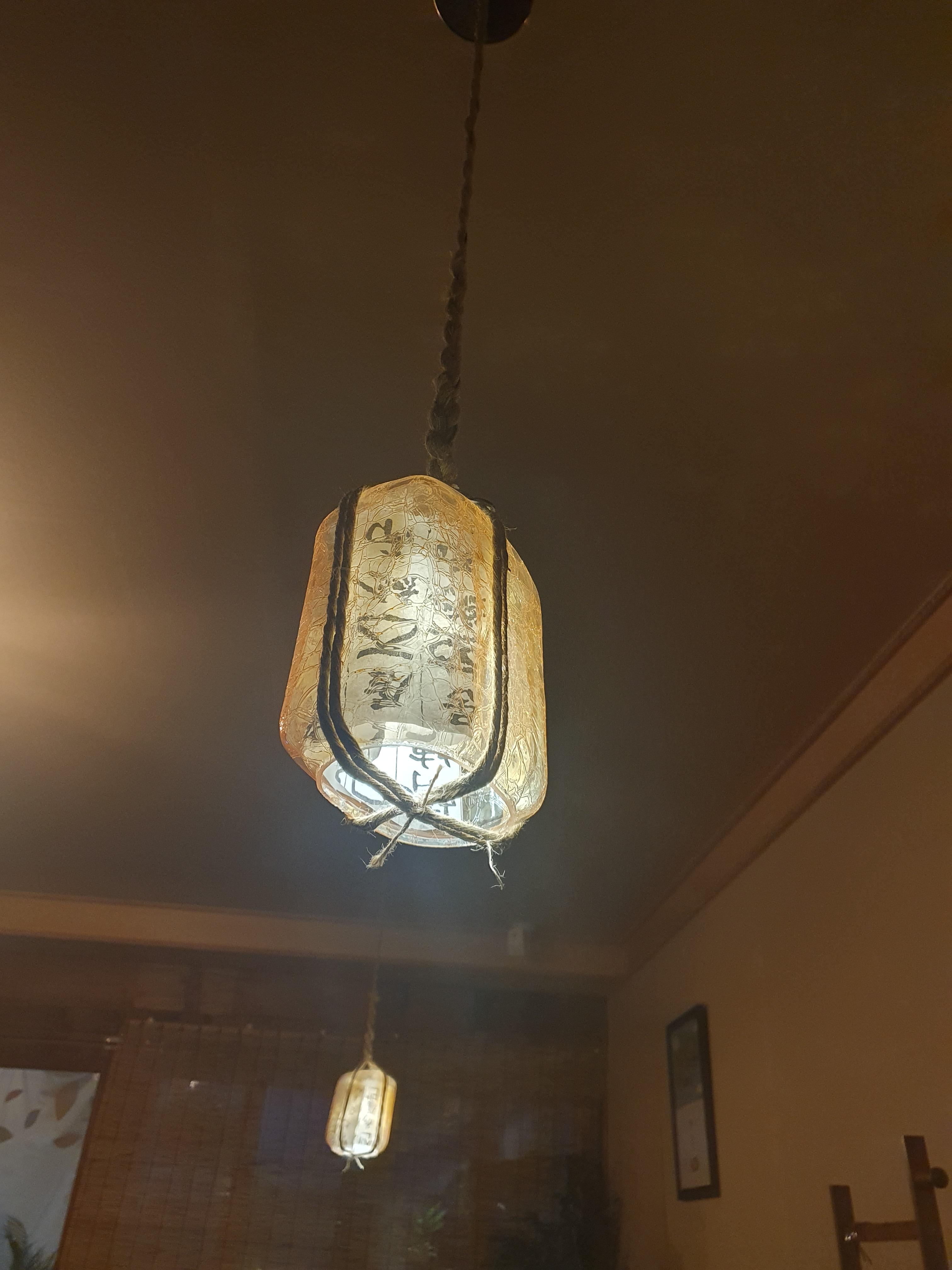 대전 갈마동 맛집 밥한톨 한식당 메주모양으로 만든 식탁등