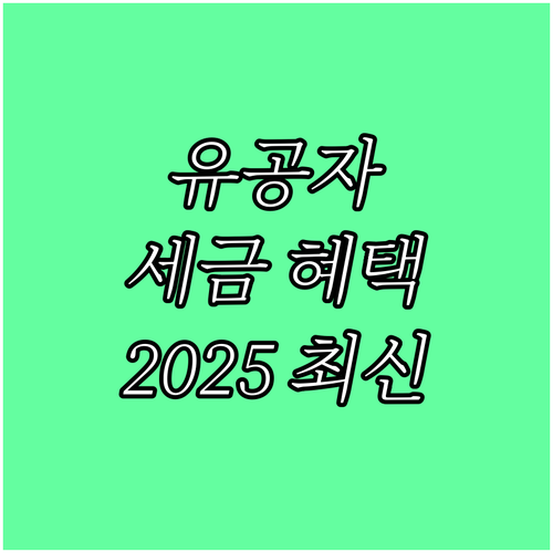 국가유공자 차량 세금 혜택 2025년..