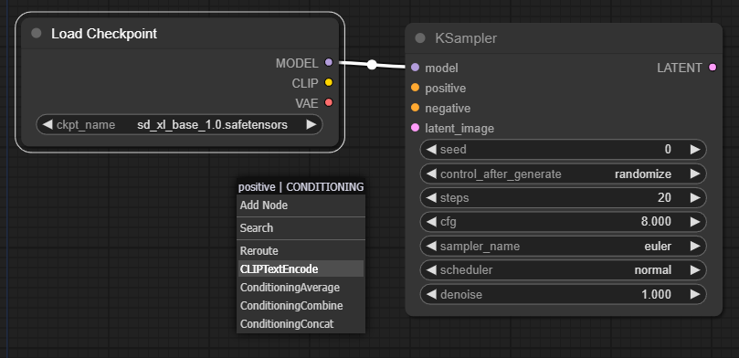 텍스트인코더&nbsp; 노드(프롬프트 노드) 추가