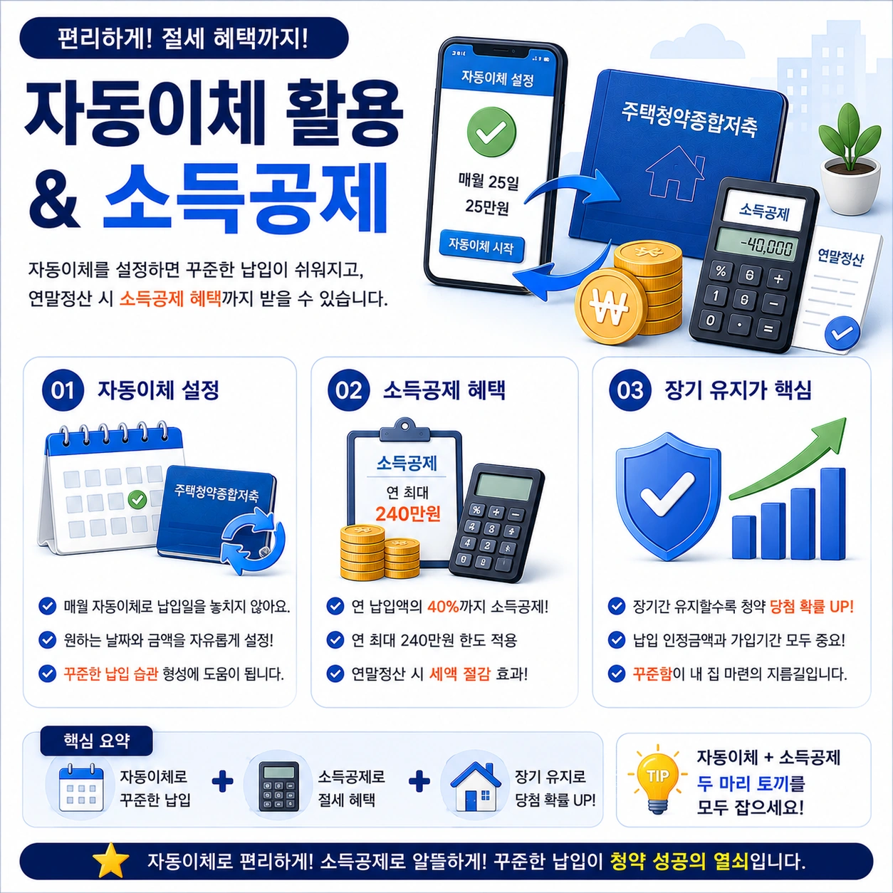 청약통장-자동이체-소득공제