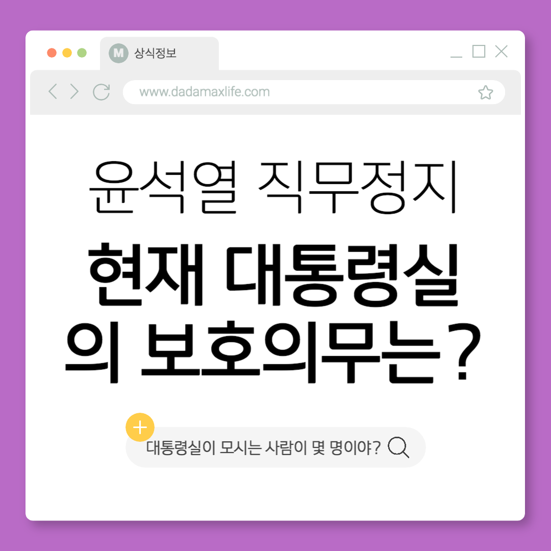 윤석열 대통령 직무정지 시, 대통령실의 보호 권한은?