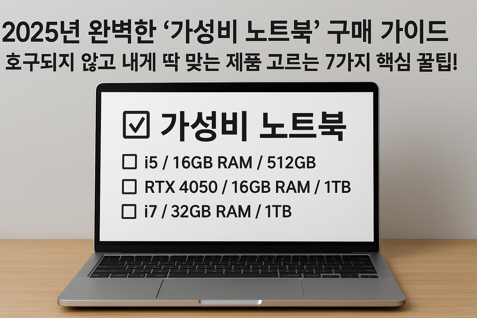 2025년 완벽한 ‘가성비 노트북’ 구매 가이드