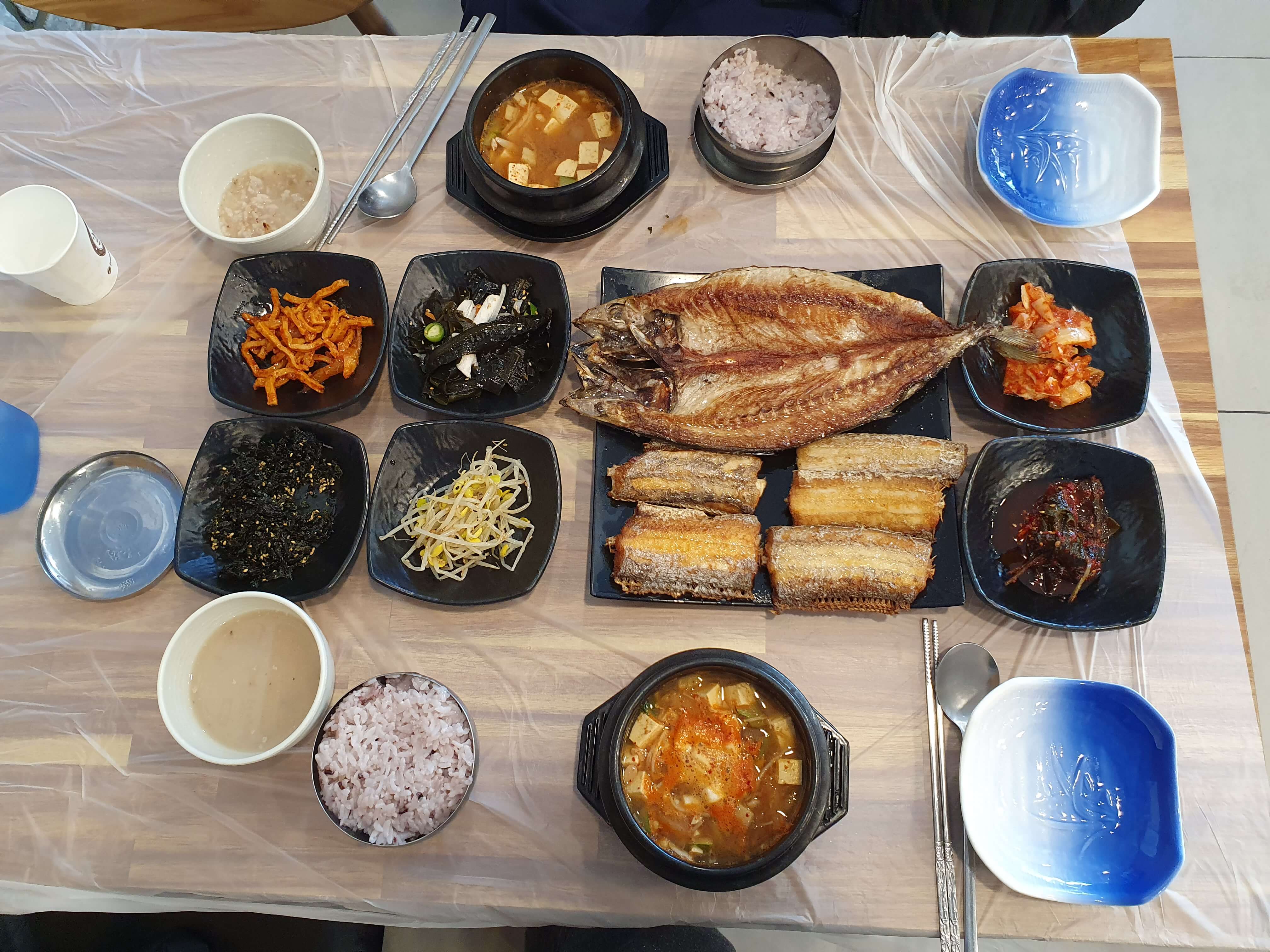 부산시청(양정동) 맛집 행복생선구이-식사 전체(생선구이정식-10,000원, 갈치구이정식-15,000원)