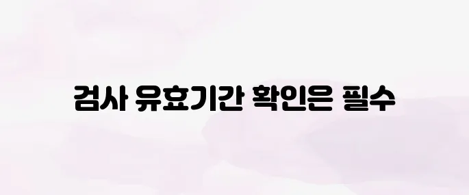 자동차검사 유효기간 만료일 조회·과태료 주의사항 총정리