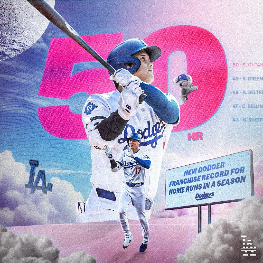 오타니 50-50 대기록 달성