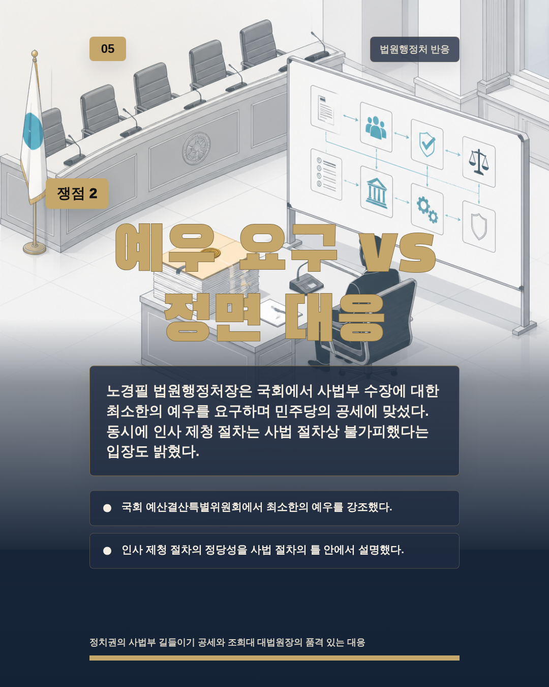 예우 요구 vs 정면 대응