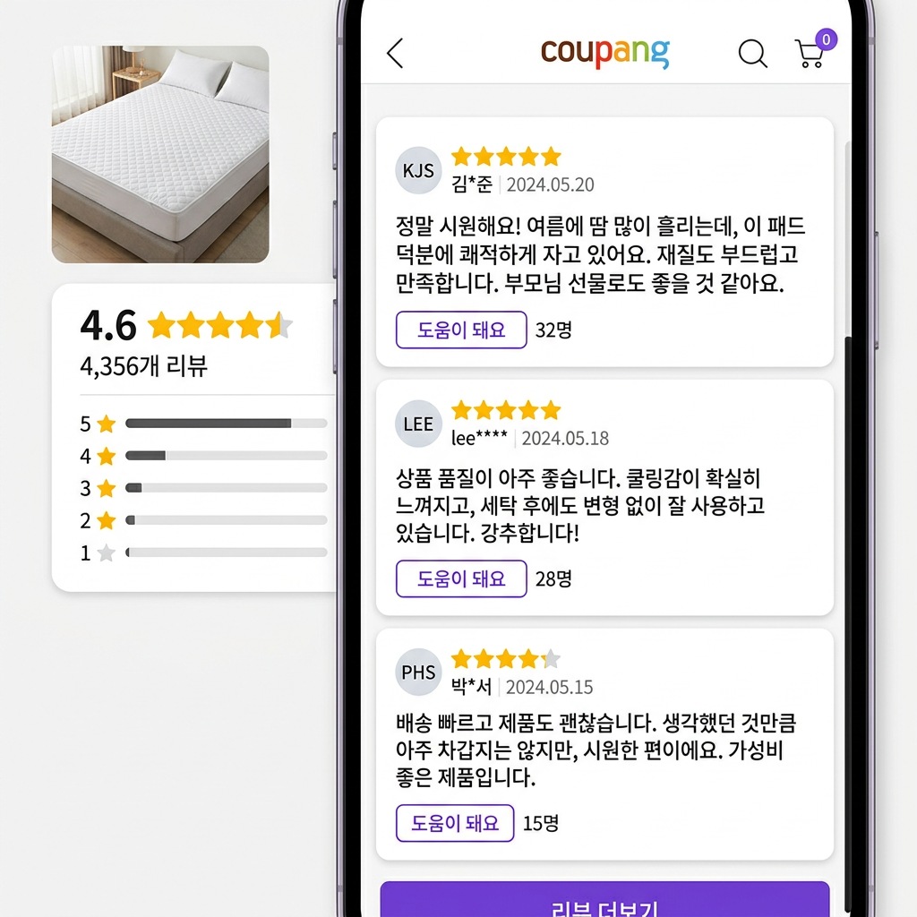 냉감패드 고르는법 실사용 후기 쿠팡