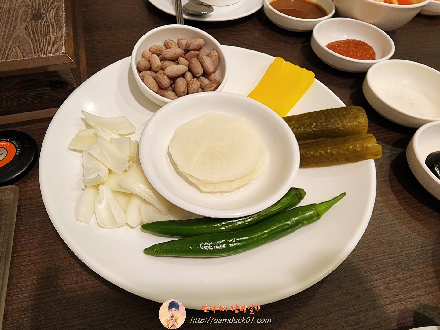 북경오리구이 쌈 재료들