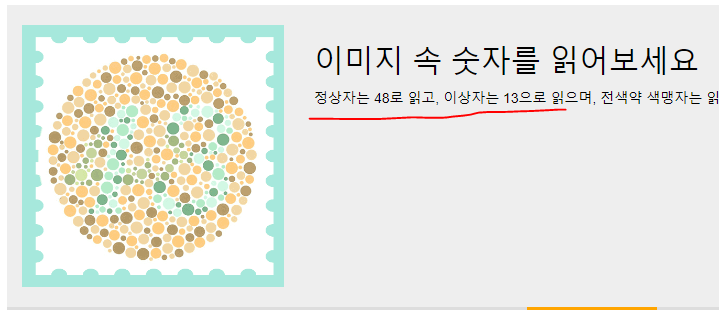 색맹 테스트