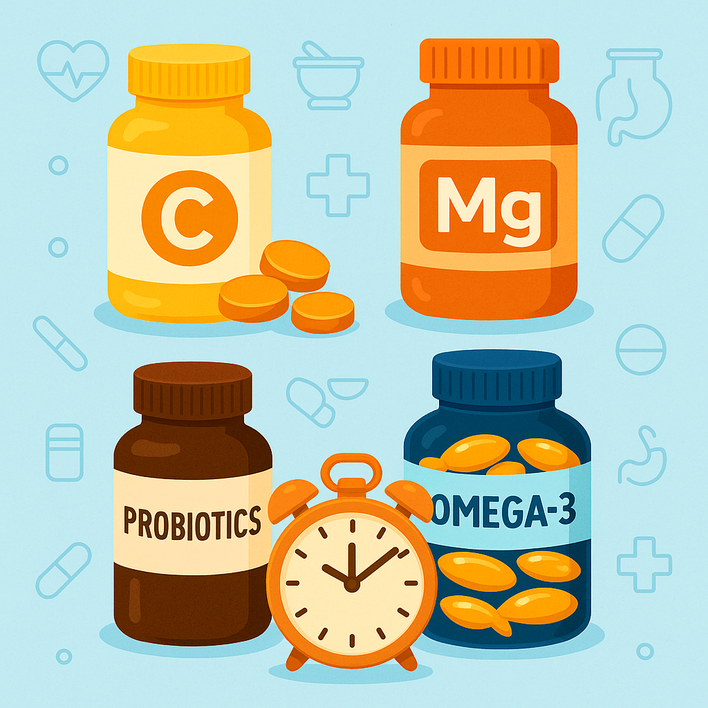 영양제 복용 시간, 효과 2배 높이는 방법