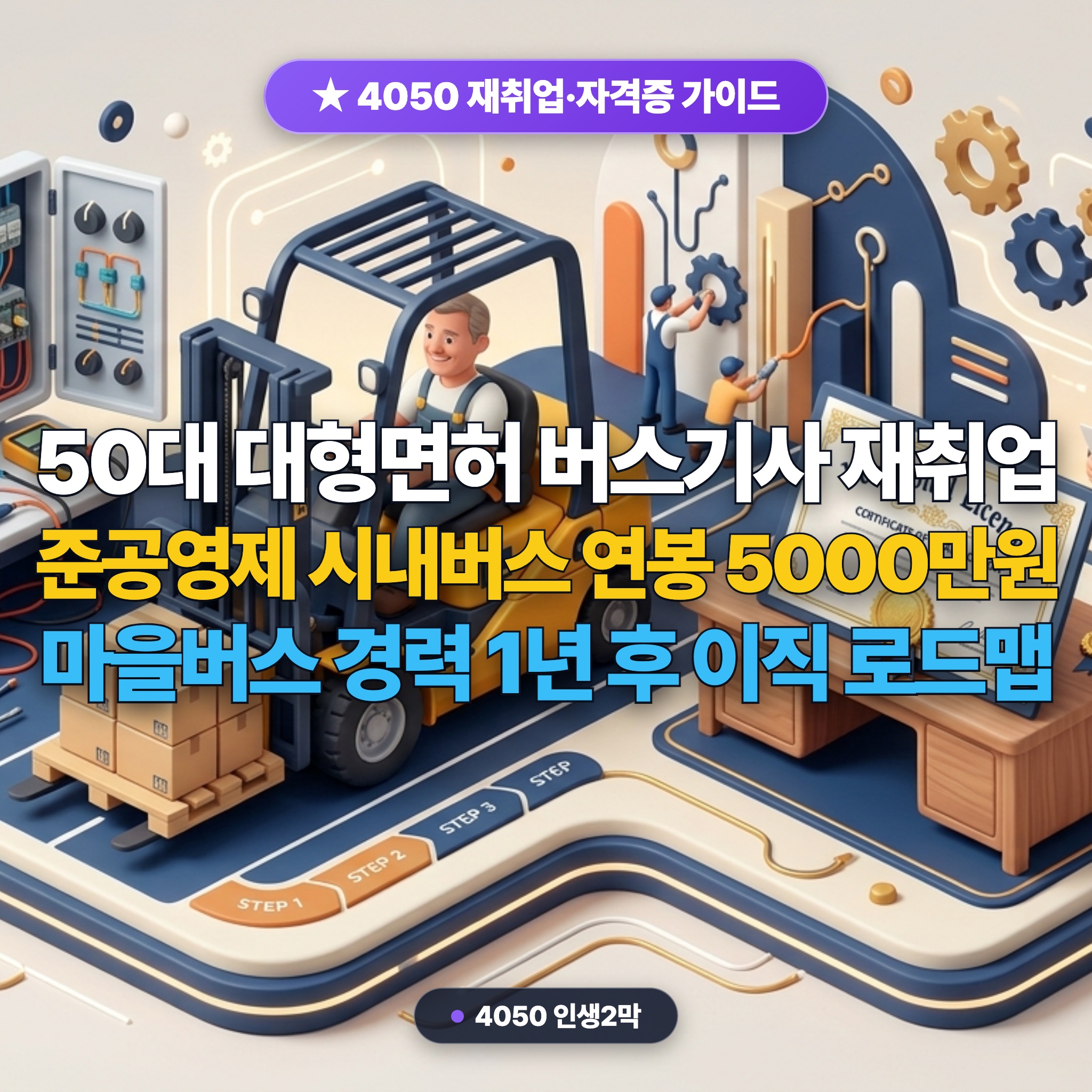 50대 대형면허 버스기사 재취업: 준공영제 연봉 5000만 로드맵 대표 썸네일