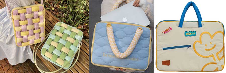 폭신한-촉감-가방-파스텔-꽃무늬-모양이-그려져-있는-가방